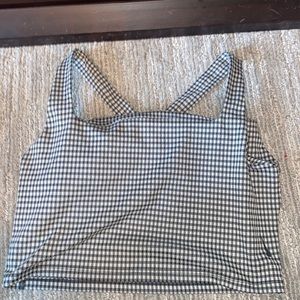 Nike Dri-fit checkered crop top.